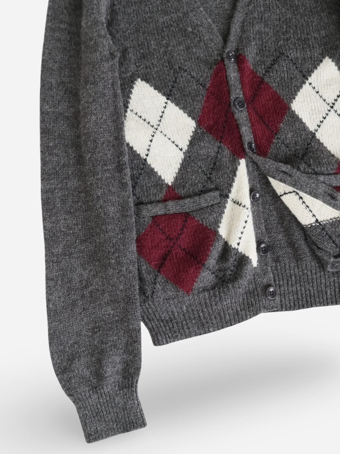 BEAMS HEART Argyle Knit Cardigan 상품이미지2