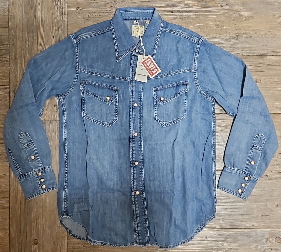 리바이스 LVC 1950's 웨스턴 데님 셔츠 블라인드 레몬 S 상품이미지1