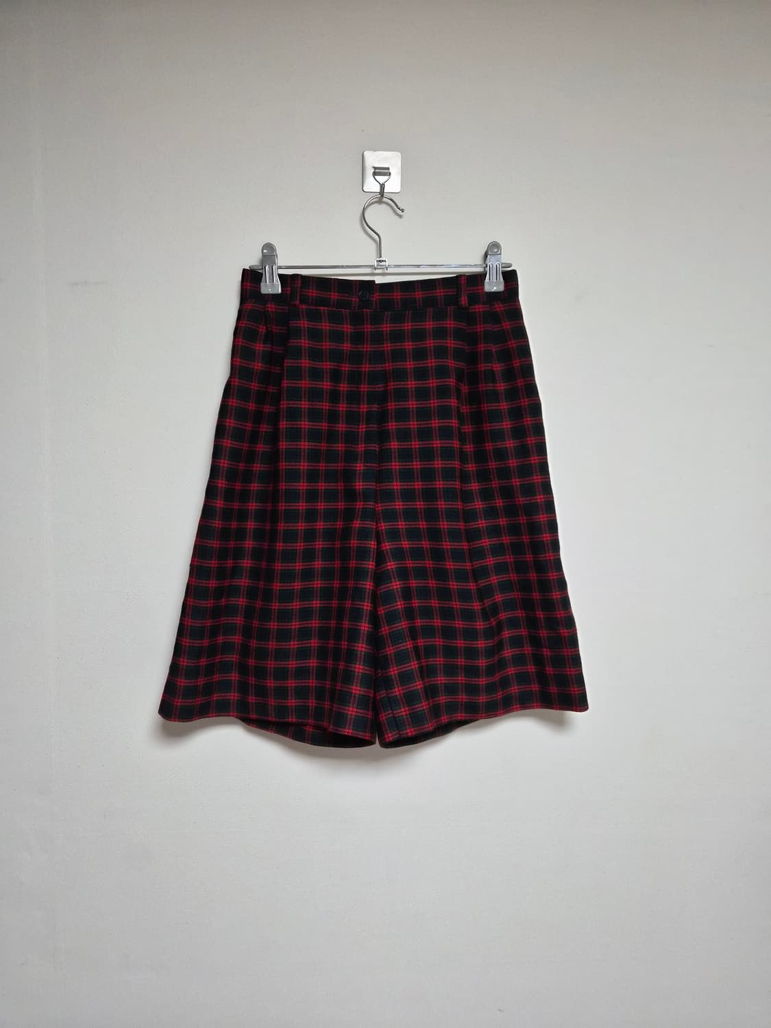 랜즈엔드LandsEnd 울 체크 반바지 8사이즈 P-51 상품이미지1