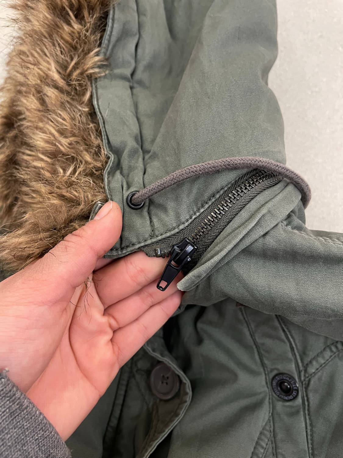 카키 y2k 퍼 야상  상품이미지4