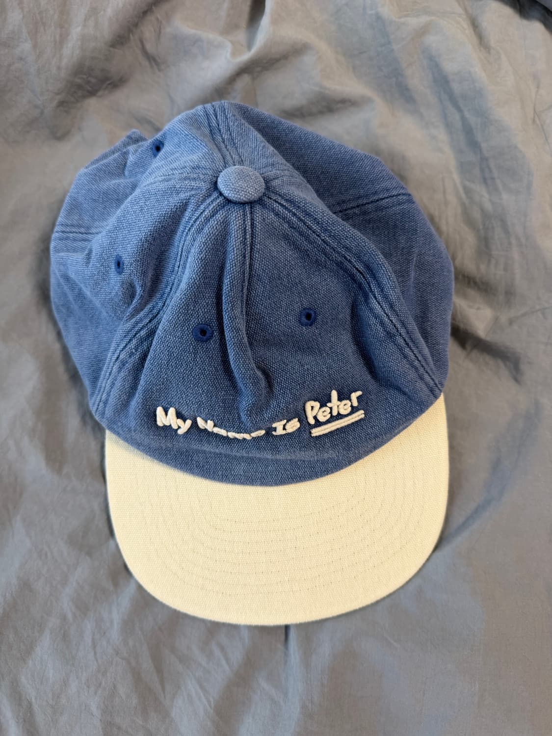 마이네임이즈 피터 모자 새상품급 블루  상품이미지1