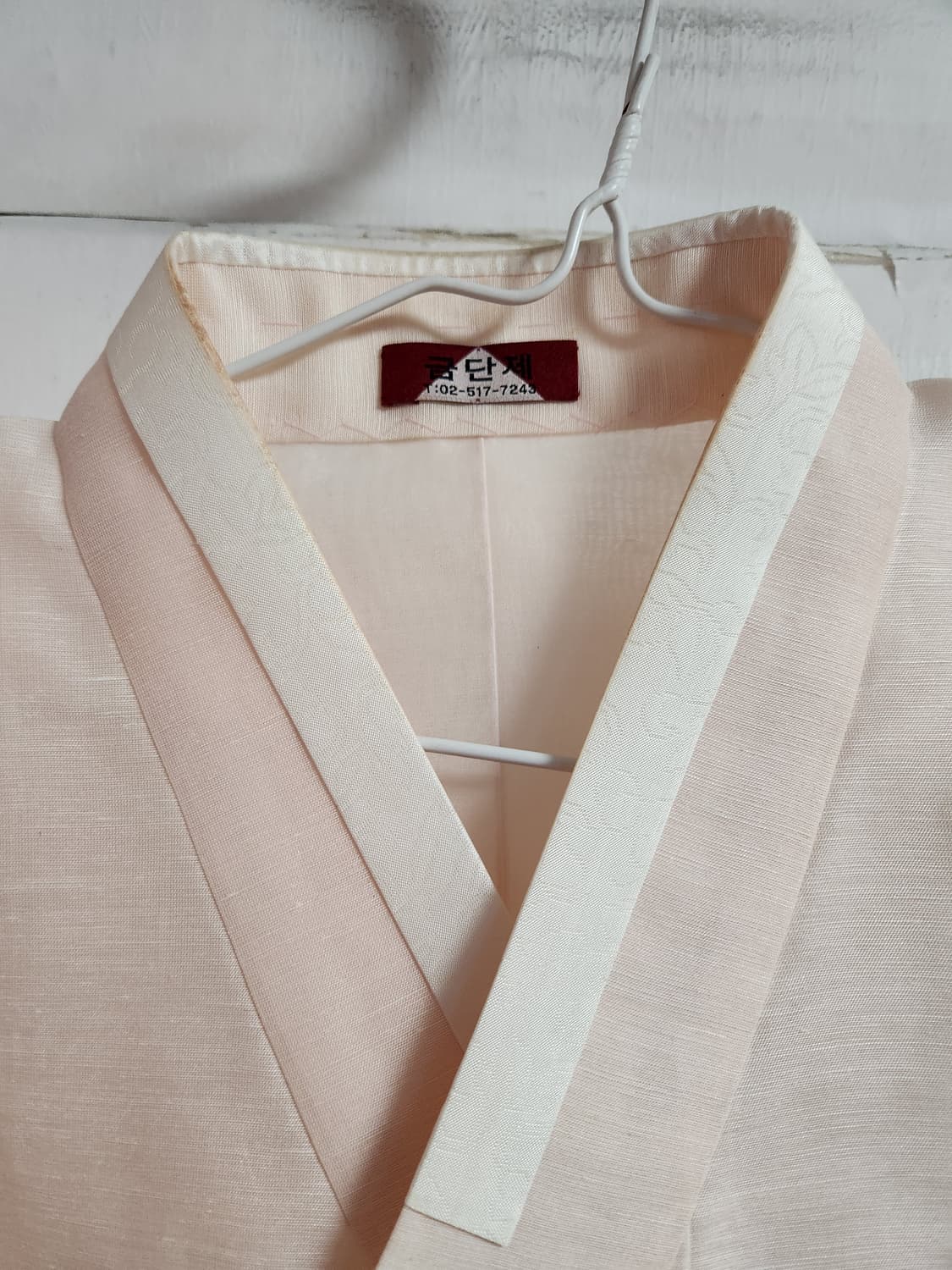 금단제 아이보리/핑크색 여자 한복 풀세트77~77반 상품이미지5