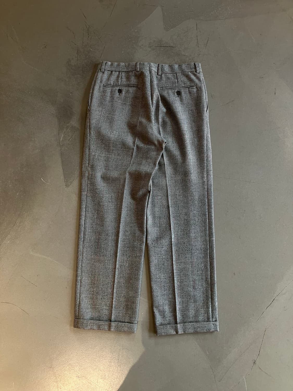 빈티지 체크 패턴 울 팬츠 30-31 상품이미지4