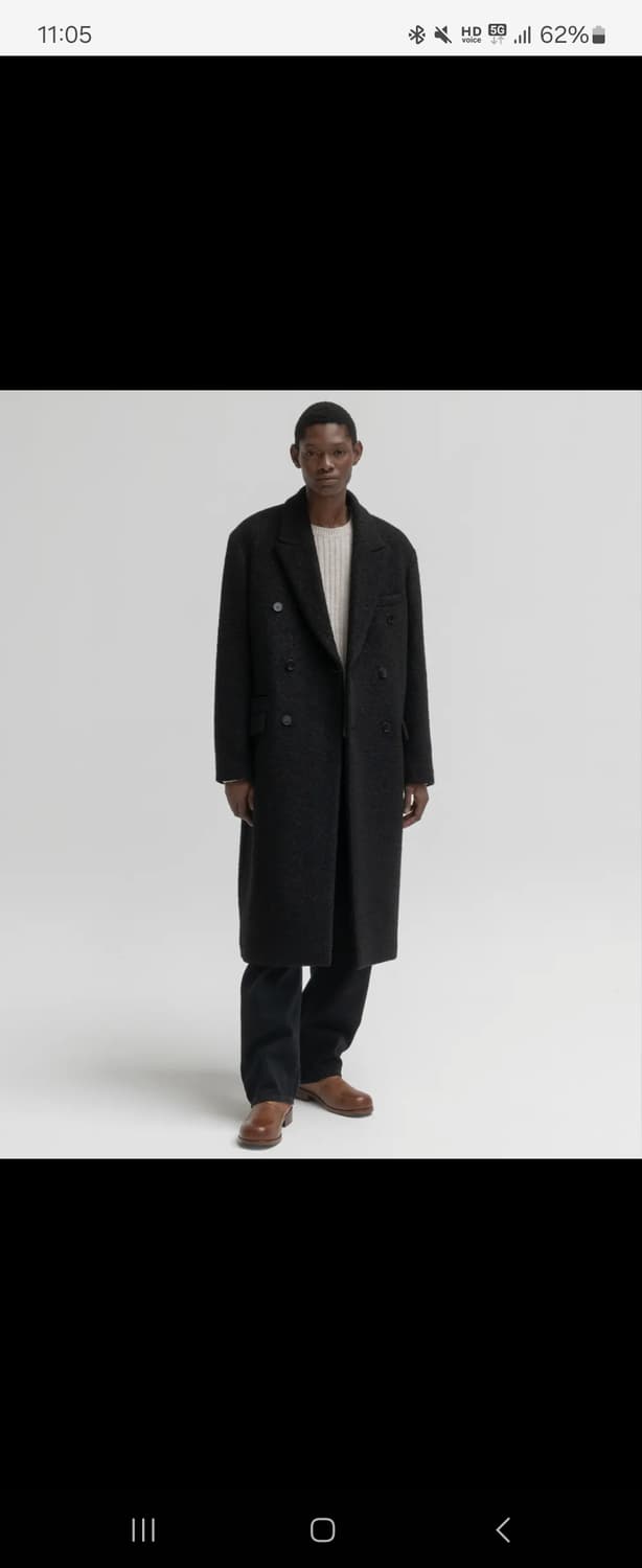 인사일런스 블랙 롱 코트 상품이미지3
