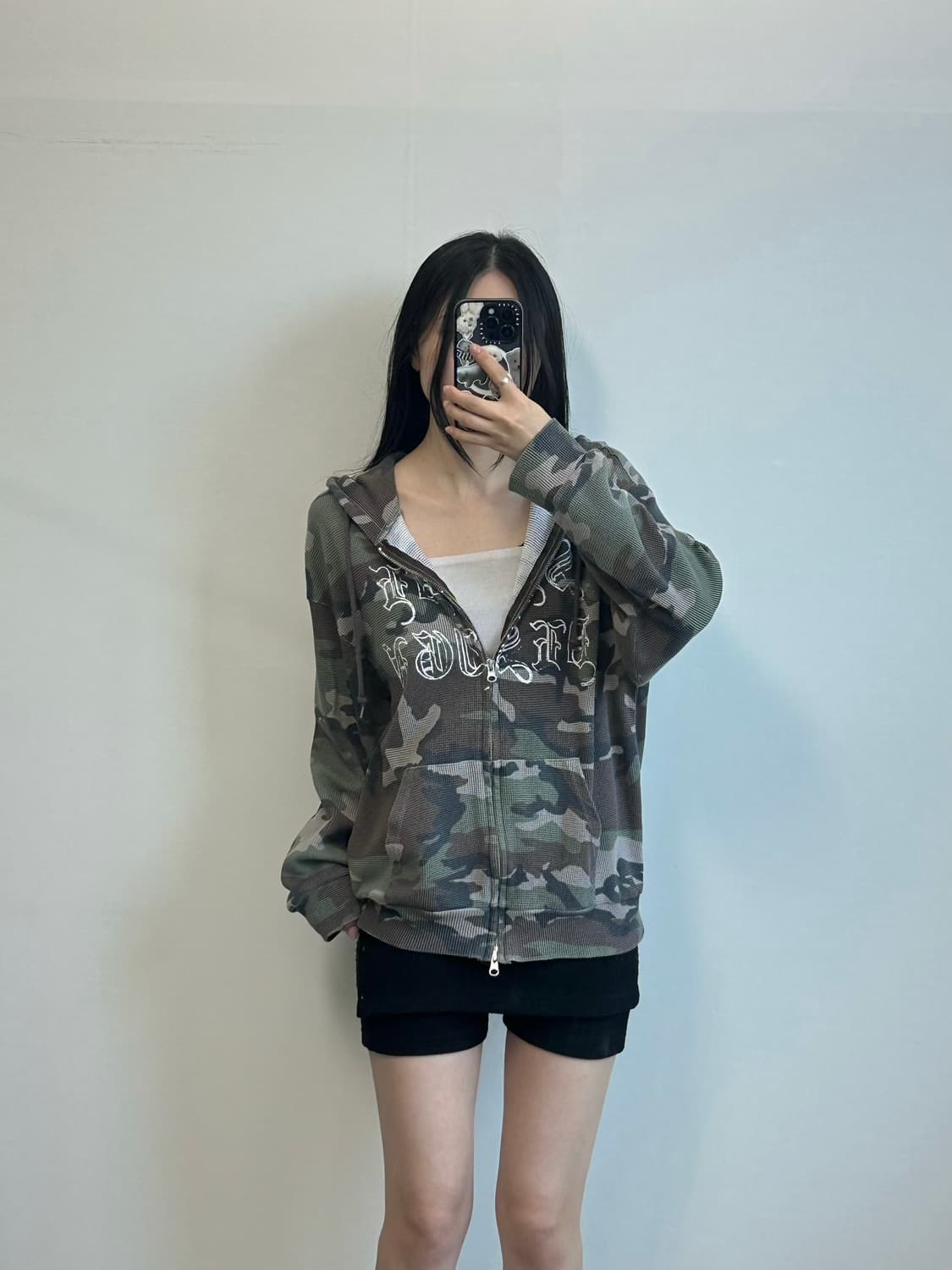 SUADE 써멀 카모 후드 집업 상품이미지1