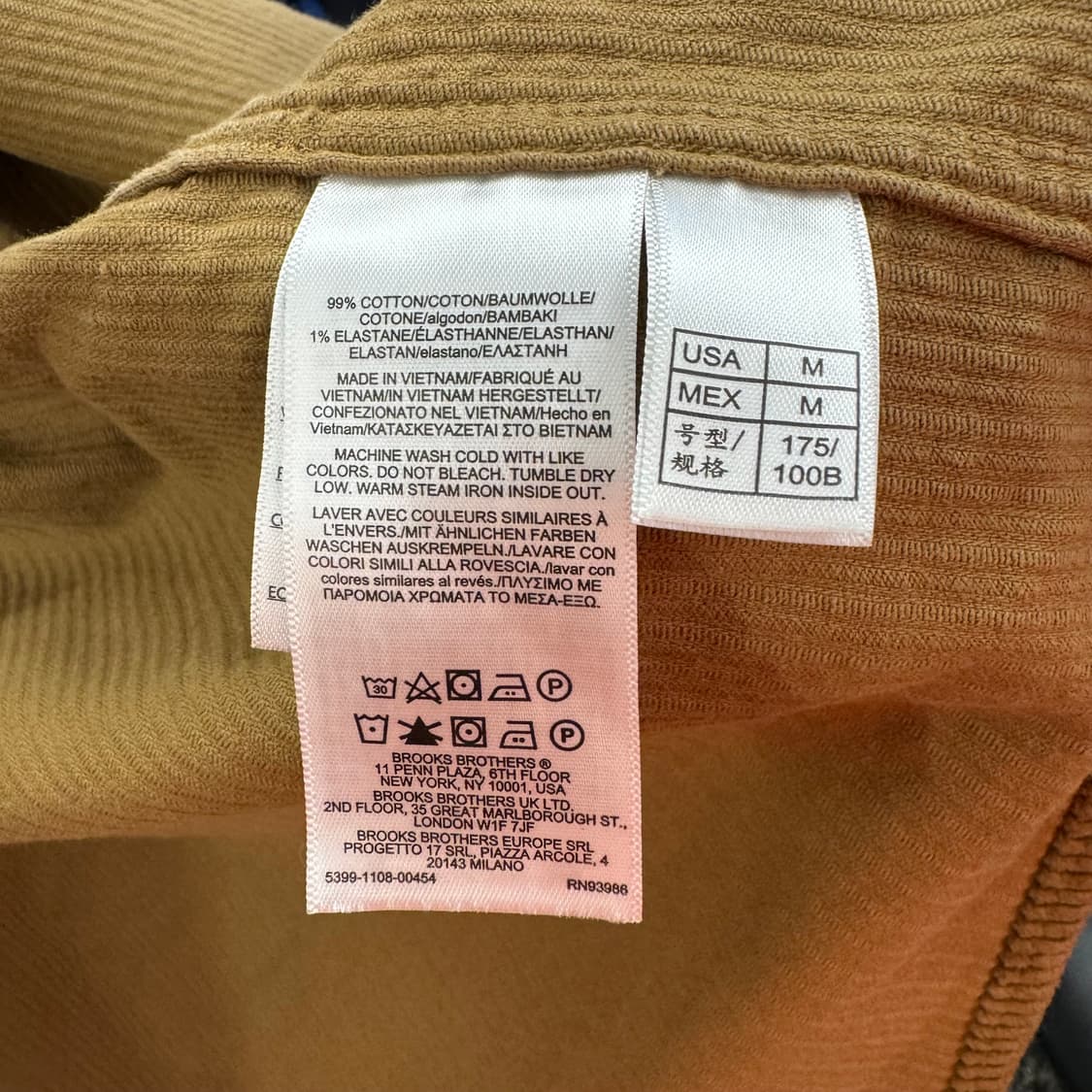 브룩스브라더스 코듀로이 버튼다운 셔츠 (M) 상품이미지7