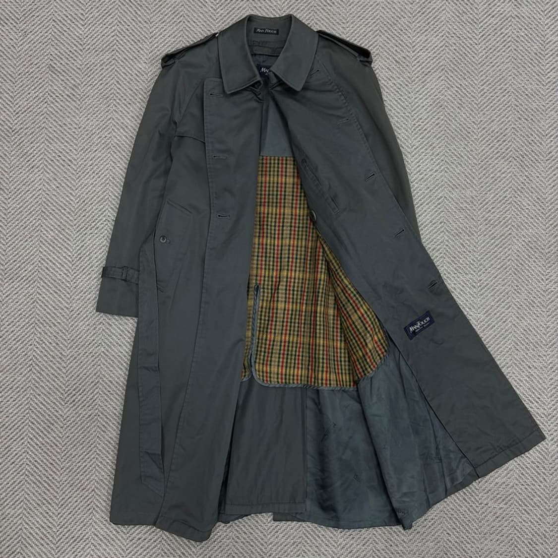 더블버튼 트렌치 벨티드코트 v1263 상품이미지5