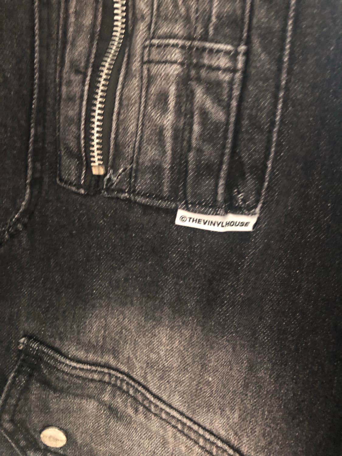 더바이닐하우스 FADED DENIM JACKET BLACK L 상품이미지4