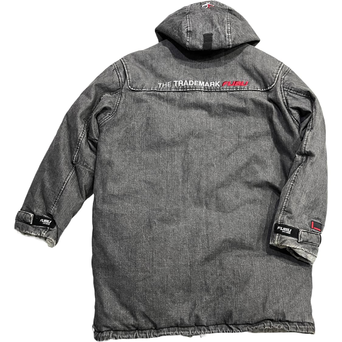 후부 자수로고 데님 더플 자켓 상품이미지2