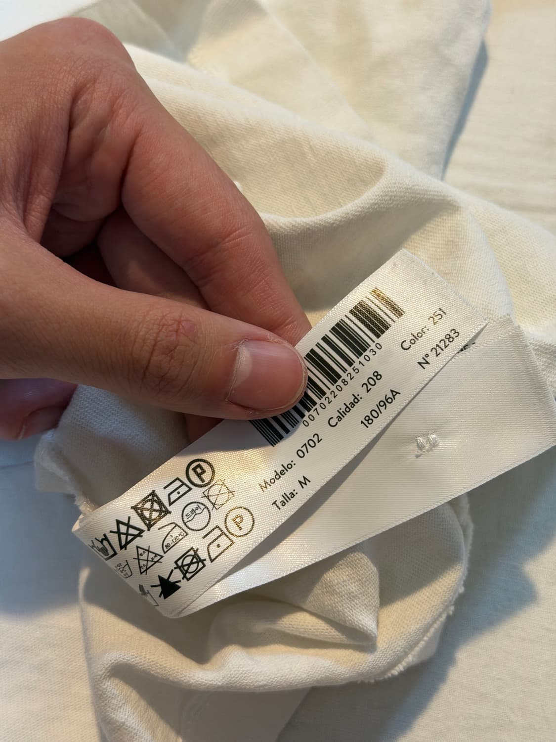 마시모두띠 린넨 코튼 헨리넥 반팔 티셔츠 화이트 상품이미지3