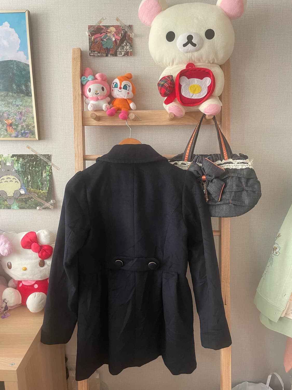 모리걸 빈티지 도쿄모리 네이비 숏코트 💙🖤 상품이미지3