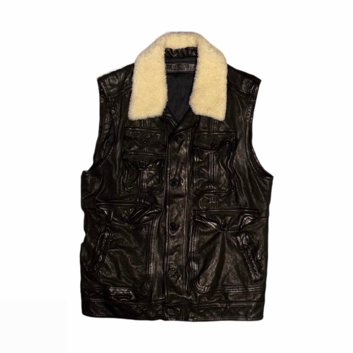 2010's Neil Barrett Fur Leather Vest 상품이미지1