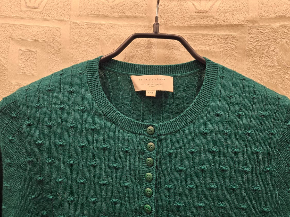 거의새거) 세잔 세잔느 Sezane 라메일 메리노 울 니트 티셔츠 XXS 상품이미지2