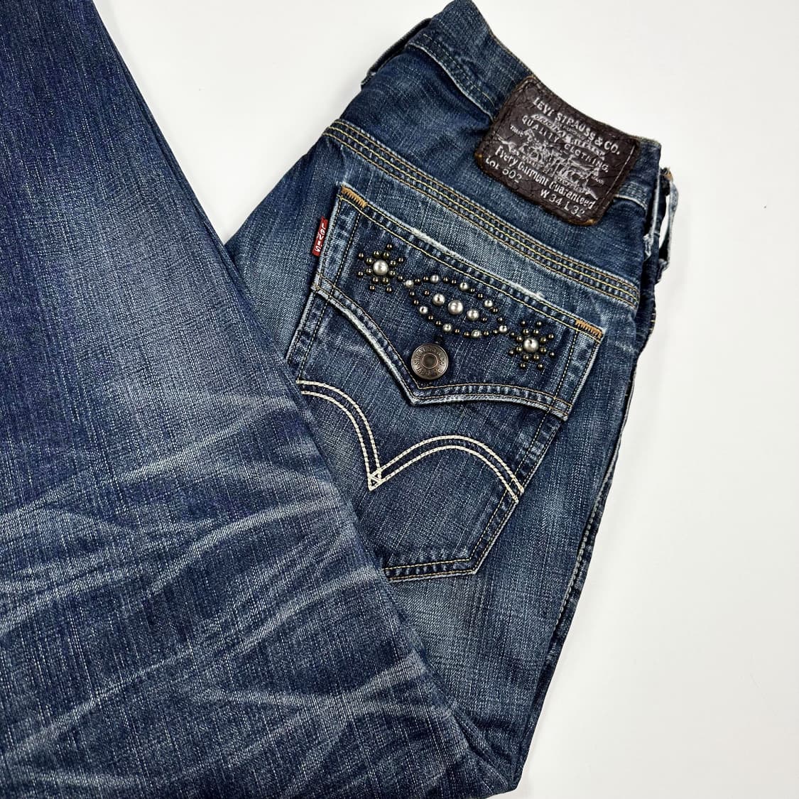 리바이스 502 오리지널 워싱 데님팬츠 (34인치) 상품이미지1