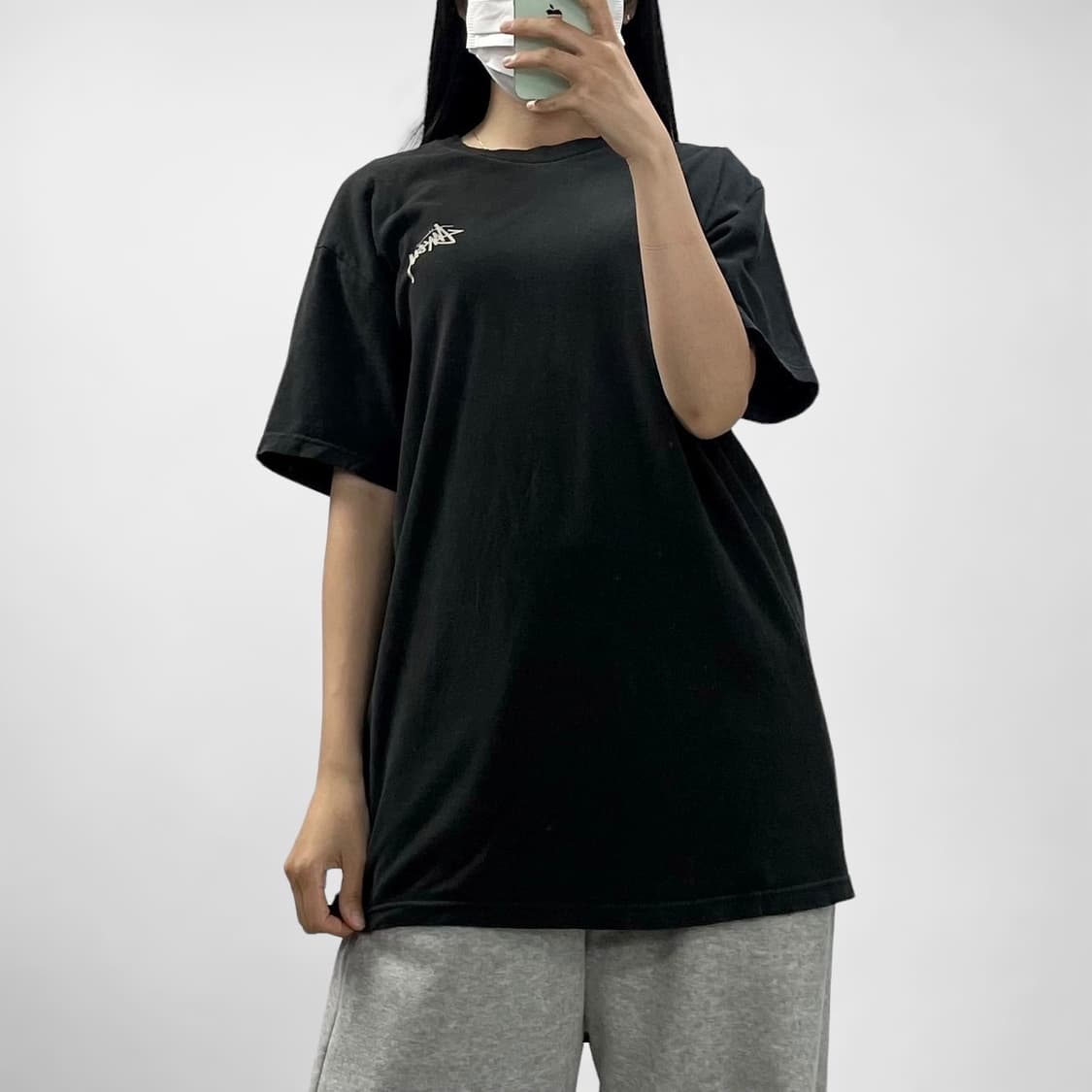스투시 Stussy 스케이팅 반팔 티셔츠 블랙 상품이미지1