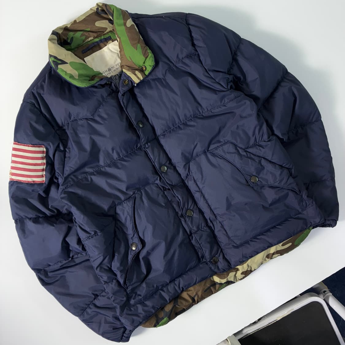 Polo  폴로 랄프로렌 데님 앤 서플라이 카모 성조기 패딩  상품이미지3