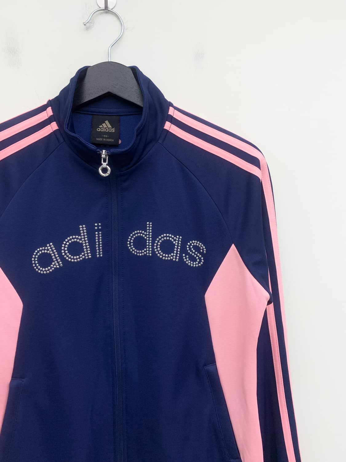 아디다스 y2k 큐빅로고 핑크 네이비 스포티 져지 상품이미지3