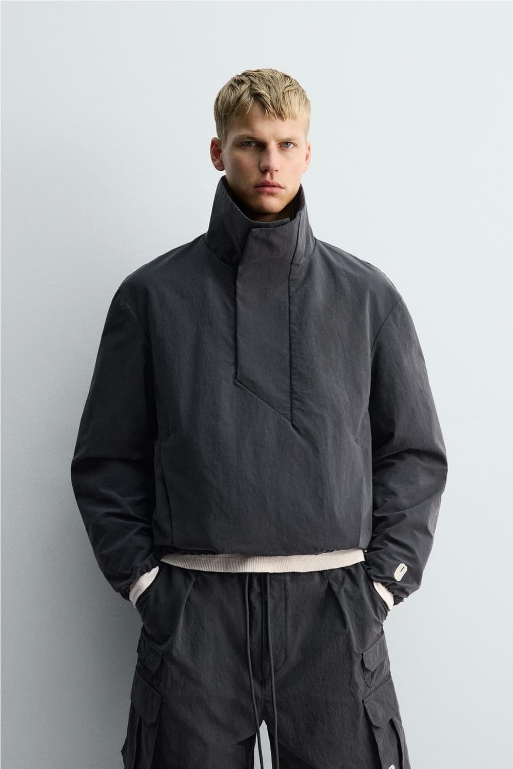 [M-L] 자라 SR_A 하이넥 하이테크 점퍼 상품이미지1