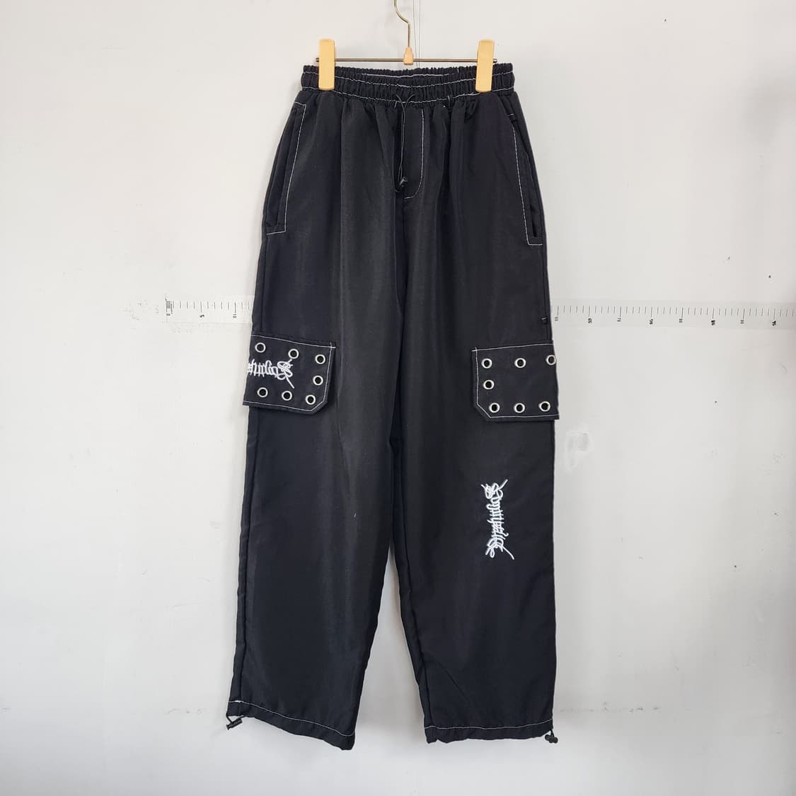블랙 펑크 카고 조거 팬츠 상품이미지1