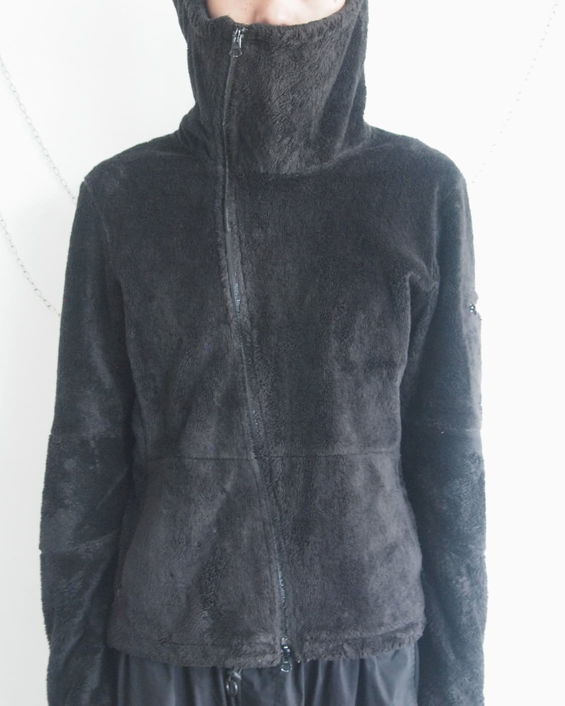 지에다 사선집업 후드 플리스 자켓 상품이미지2