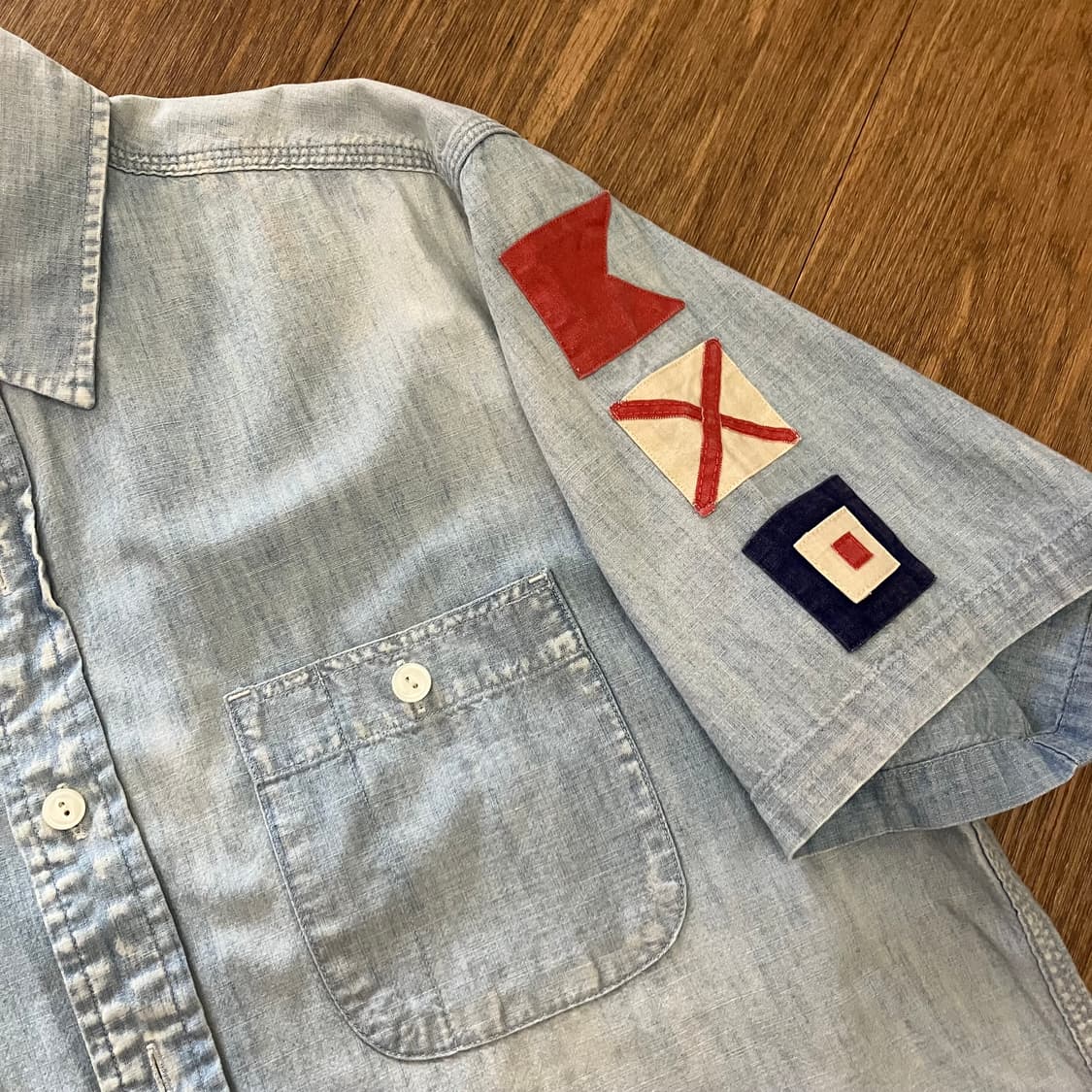 N341 폴로 데님 반팔 셔츠 상품이미지2