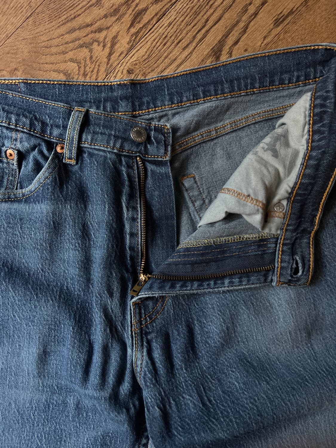 [34]리바이스 505 빈티지 워싱 스트레치 데님 팬츠 상품이미지3