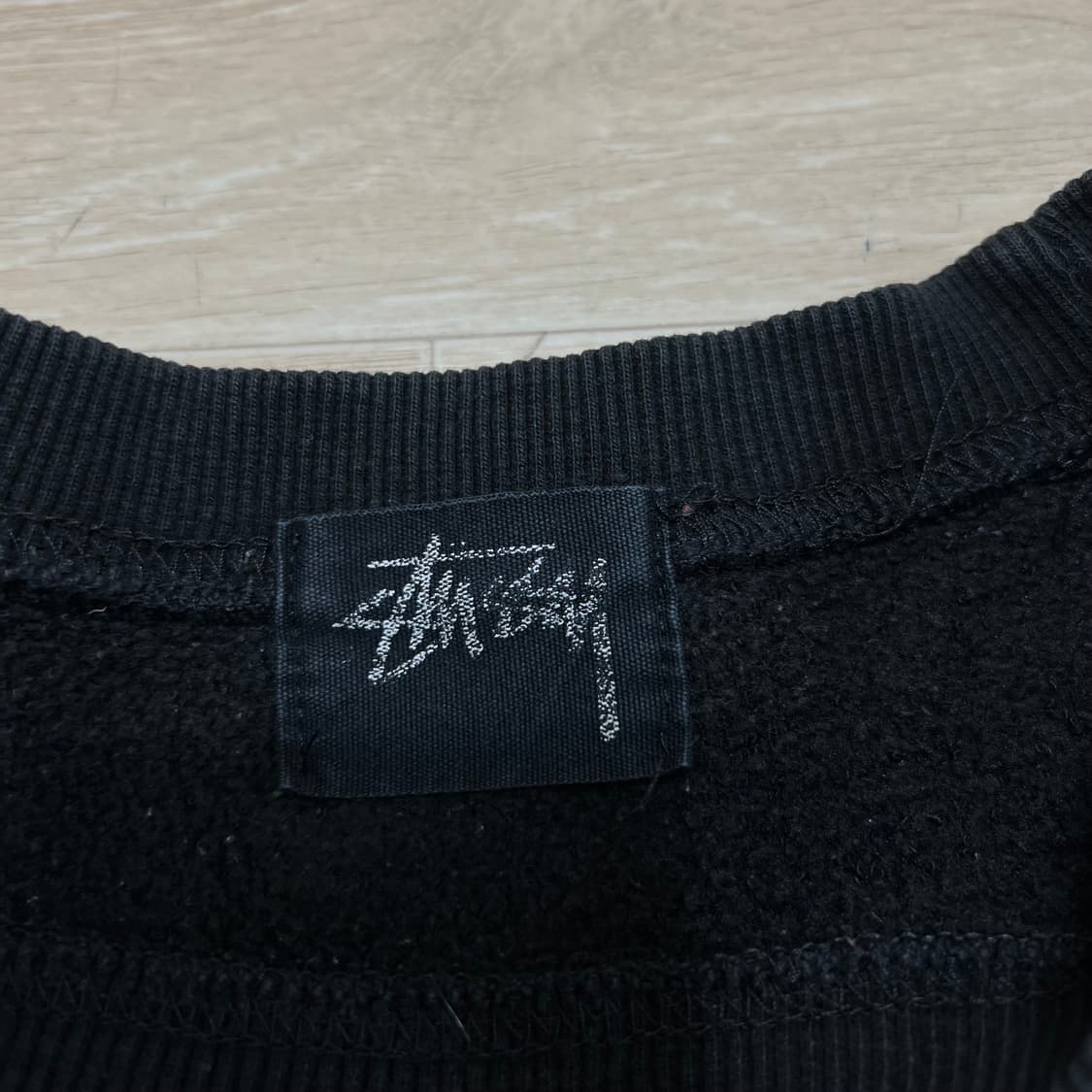 스투시 오리지널 스태퍼 빅스탁로고 기모 맨투맨 [블랙] M/95 상품이미지4