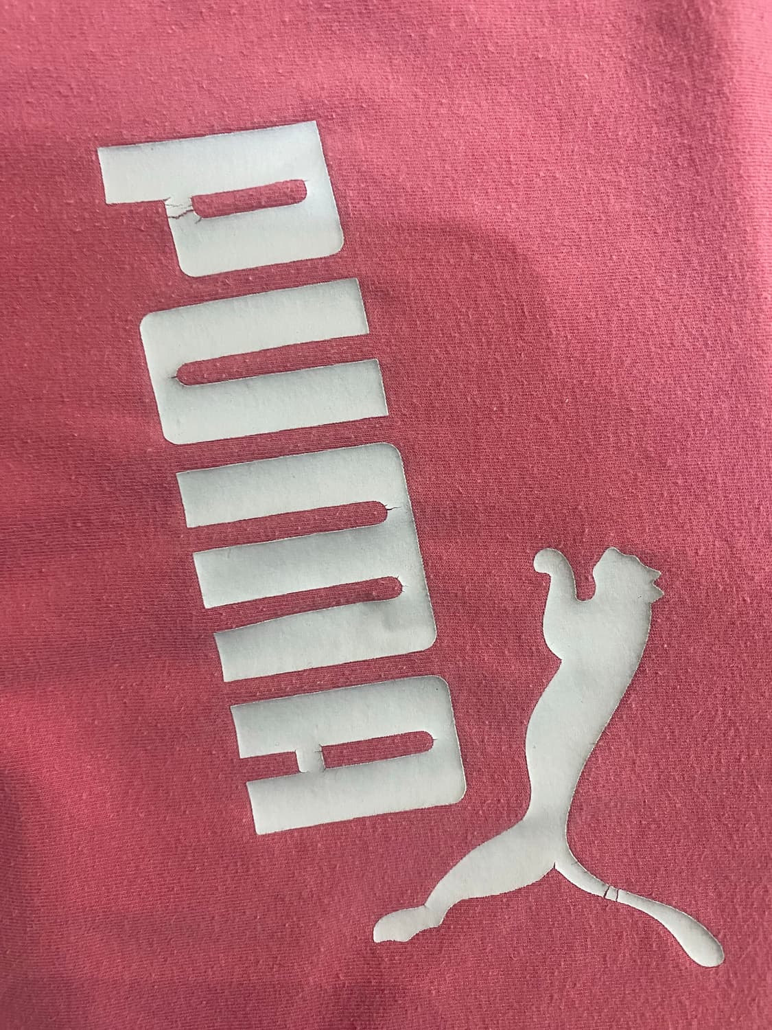 PUMA pink logo short-sleeve T-shirt 상품이미지3