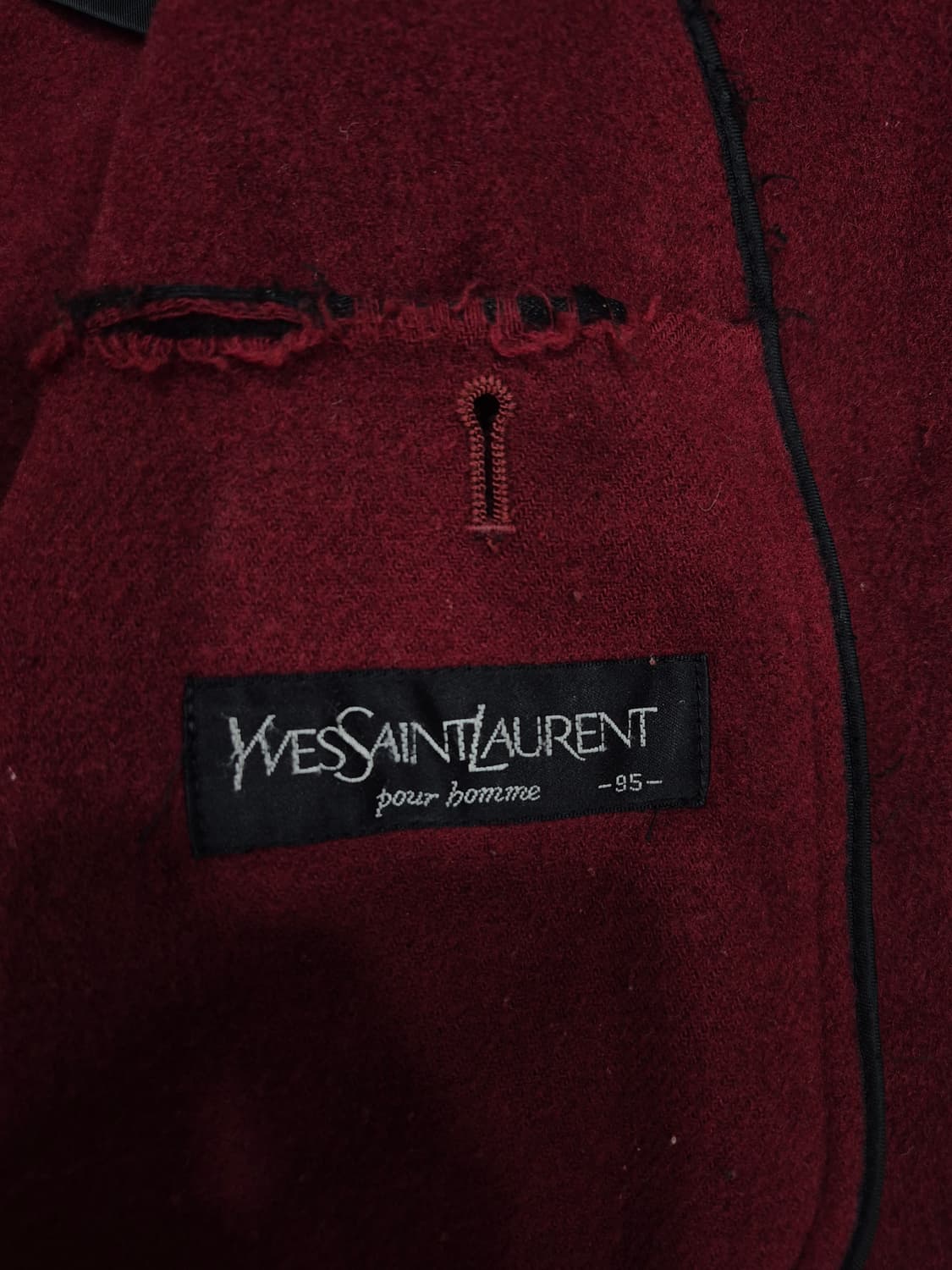 입생로랑 모직 블루종 집업 자켓 남성 95사이즈 (블랙) 상품이미지6