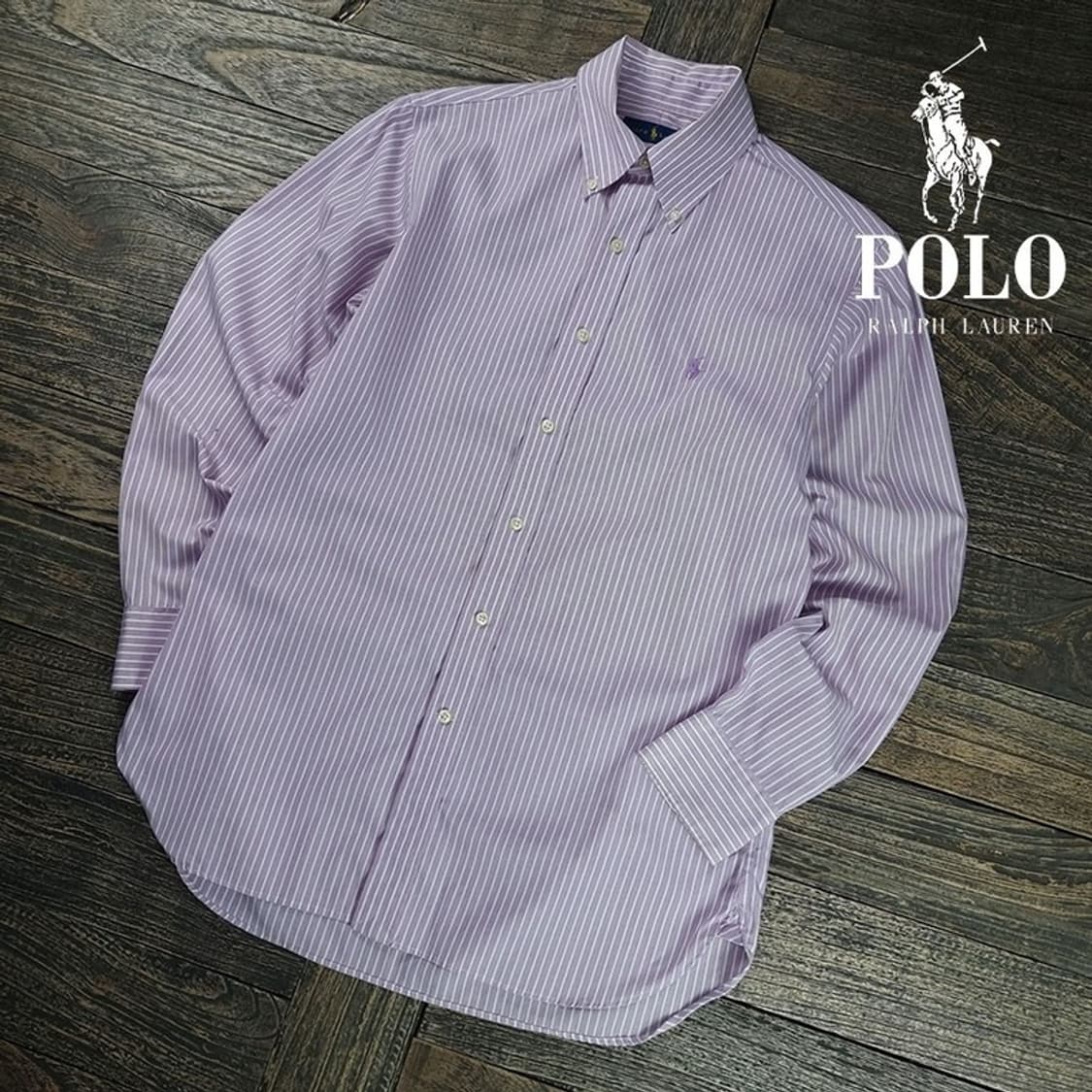 [폴로 랄프로렌] 포니 로고 자수 스트라이프 셔츠 M19570 상품이미지1