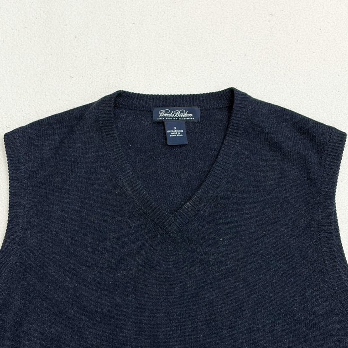 BROOKS BROTHERS 이탈리안 100% 캐시미어 니트 조끼 S 상품이미지3