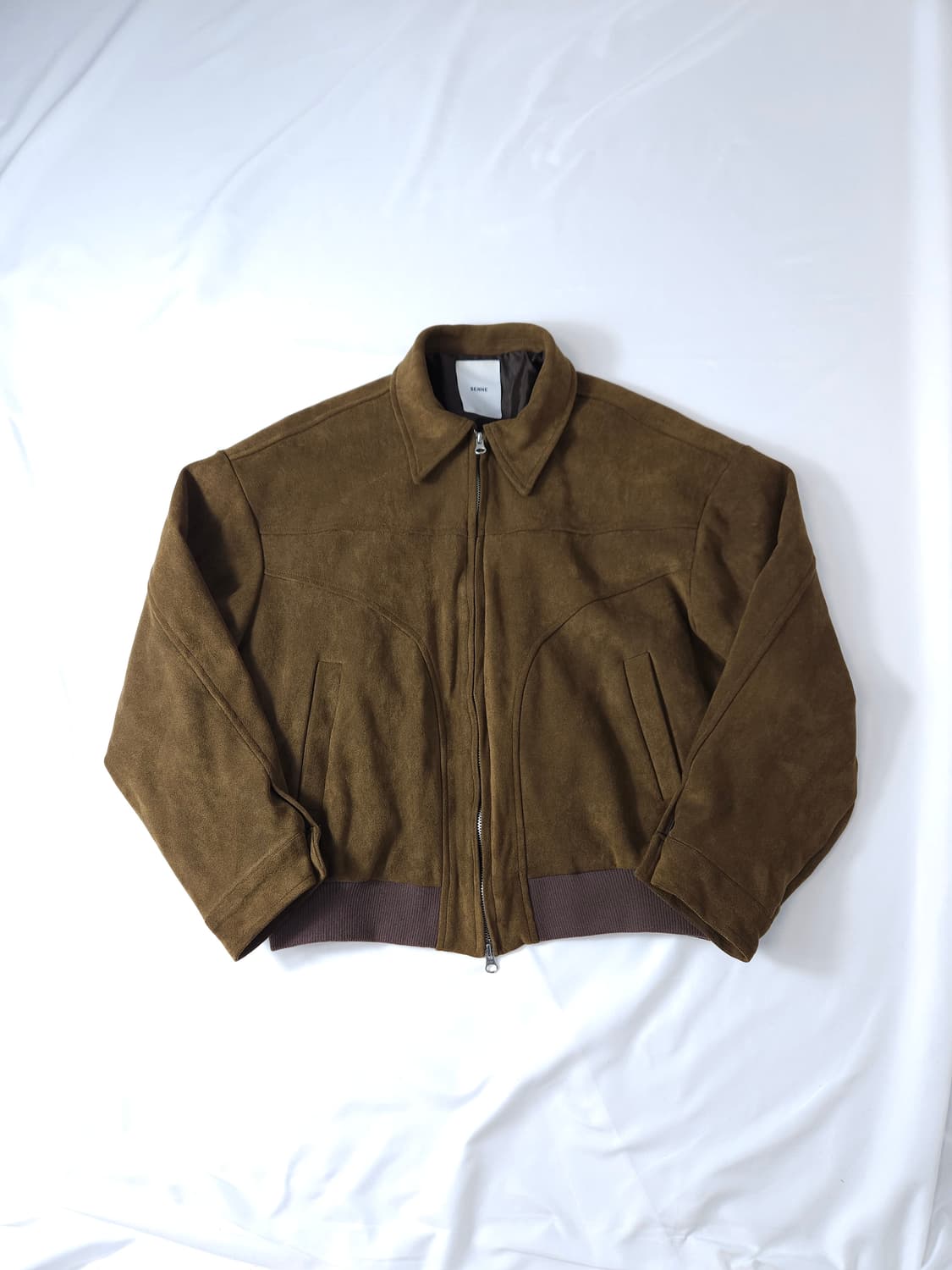 senne 카밀드 스웨이드 브라운 블루종 자켓 상품이미지1