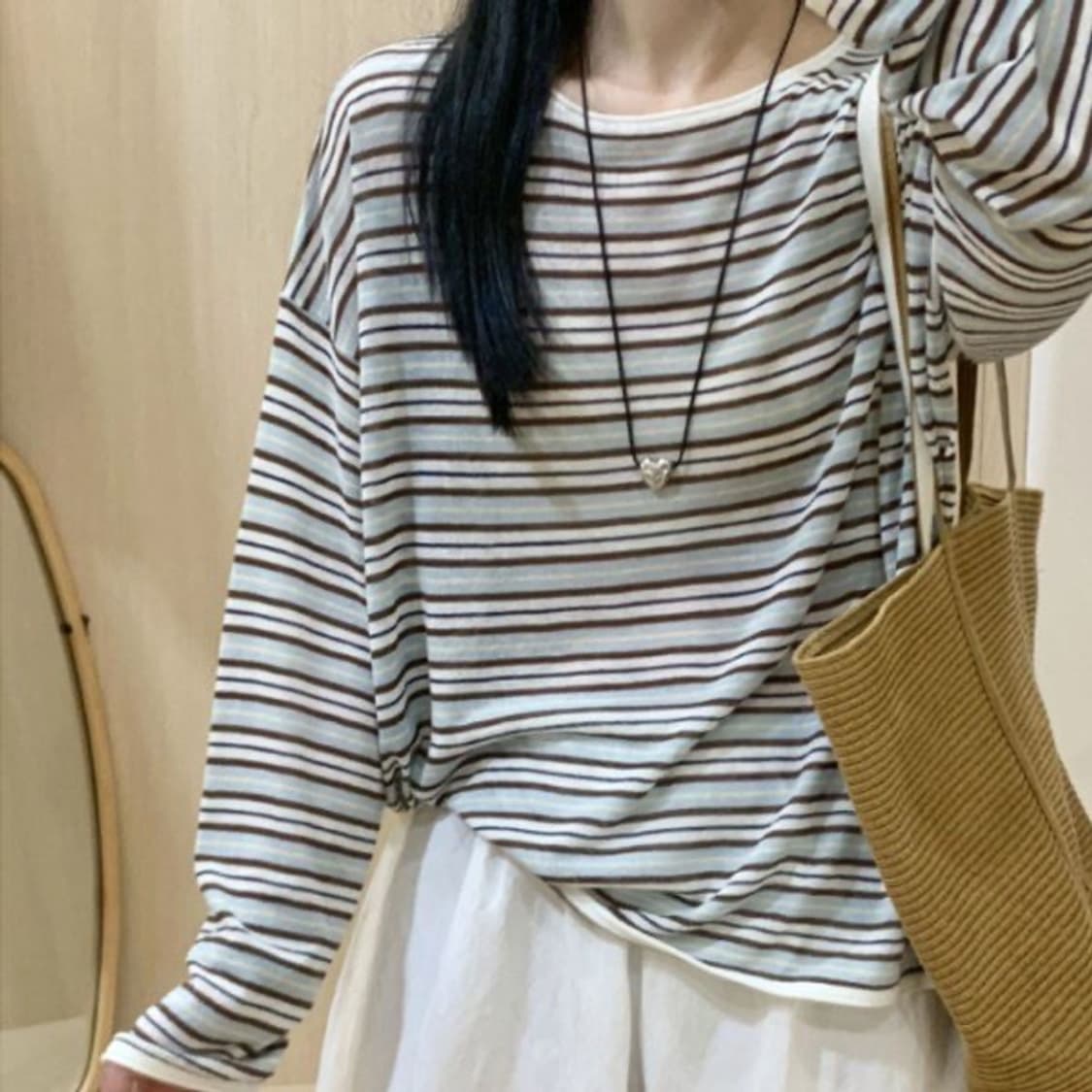 새상품) 스트라이프 긴팔 티셔츠 상품이미지1