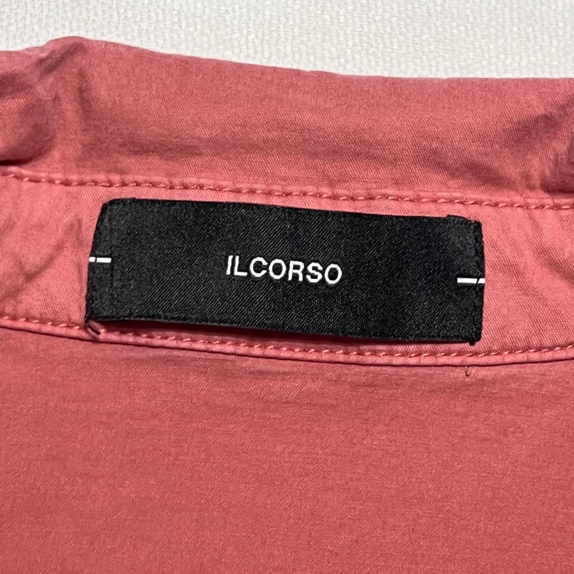 XL 일꼬르소 가먼트다잉 투 포켓 집업 셔켓 다크핑크 상품이미지3