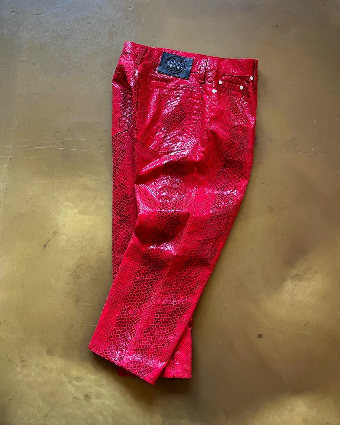 1980-90s Old KENZO Jeans Python Pants 상품이미지3