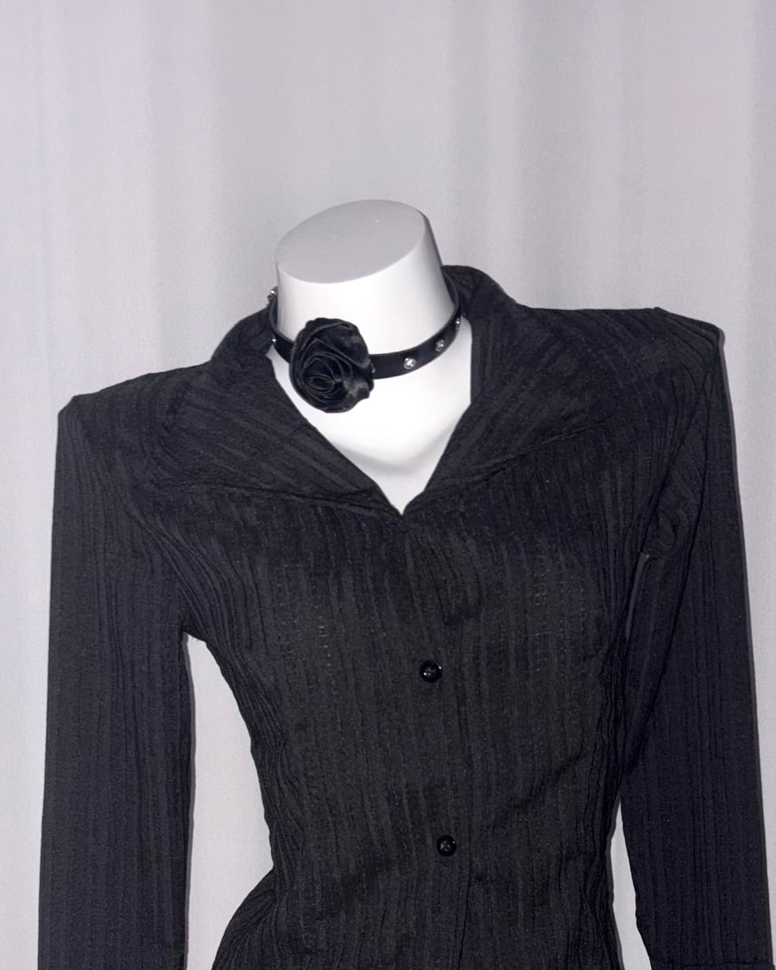 나나 블랙 장미 벨트 초커 일본 갸루 펑크 st 상품이미지1