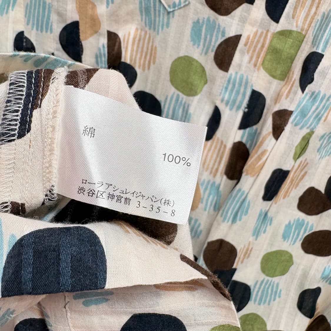 LAURA ASHLEY 도트 롱 블라우스 JPN 상품이미지4