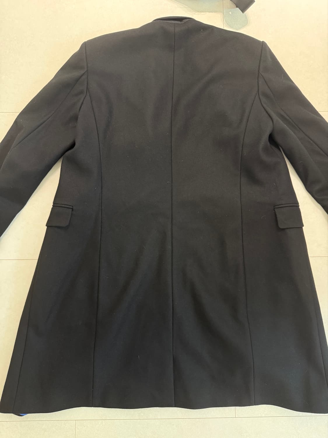 베르사체 블랙 싱글 울 코트 48size 상품이미지7