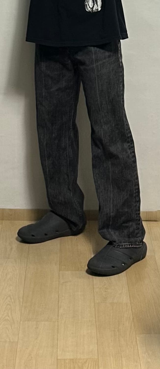 모드나인 블랙 더스트 데님 팬츠 상품이미지5