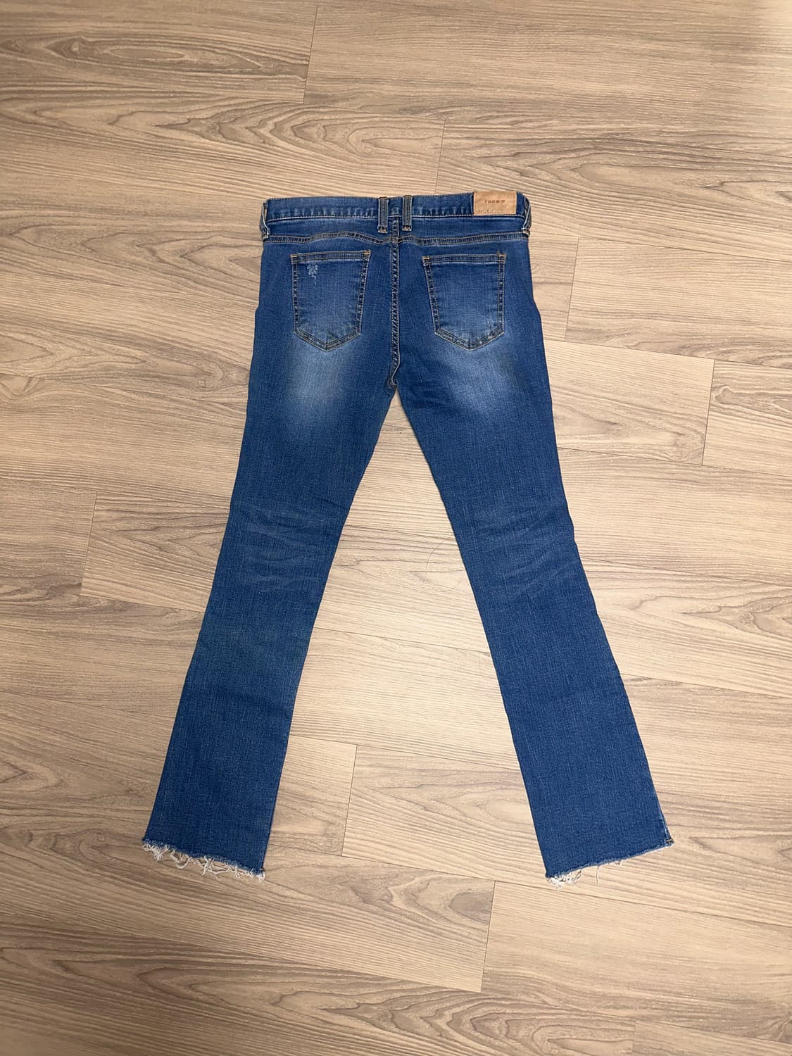 로우라이즈 스키니진 세미부츠컷 팬츠 진청바지 상품이미지2