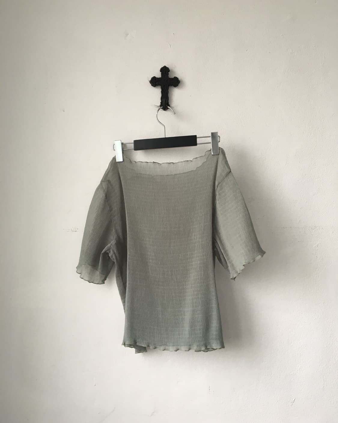 Pleats see through top 상품이미지3