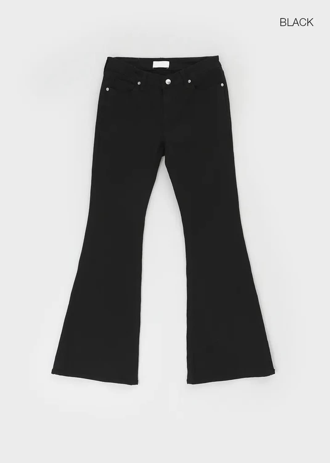 블랙업 롬텔 로우웨이스트 블랙 부츠컷 팬츠 상품이미지3