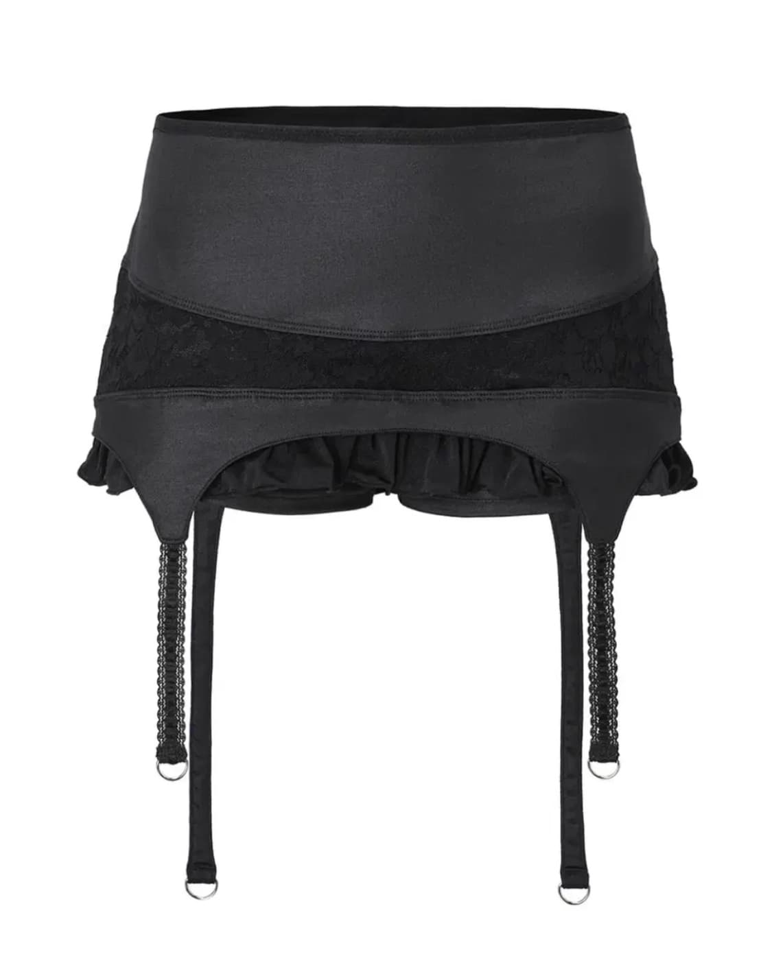 쓰리타임즈 가터 스커트 블랙 M 상품이미지1