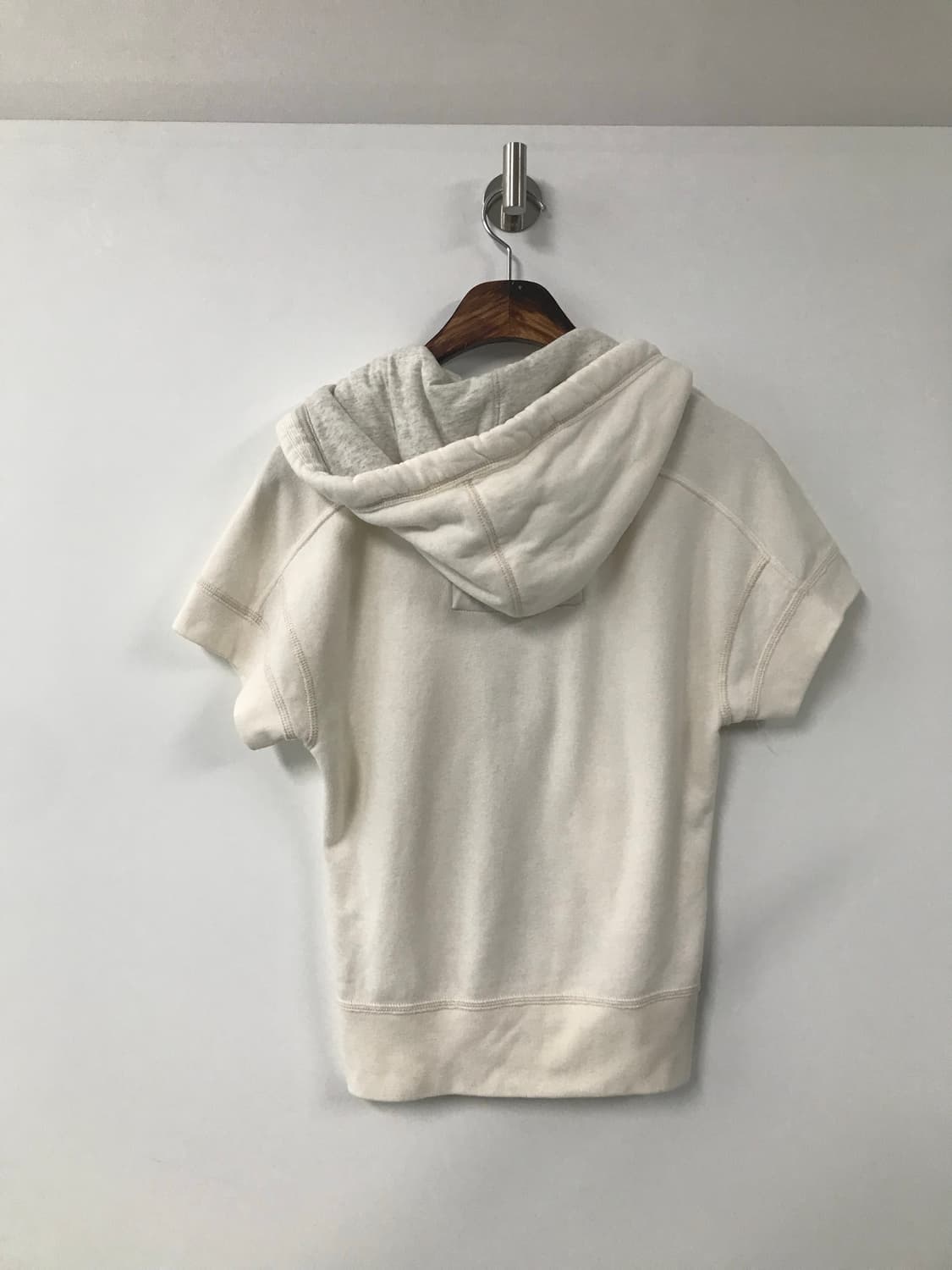 아베크롬비 y2k 와투케 산양로고 아이보리 하프 후드집업 상품이미지3