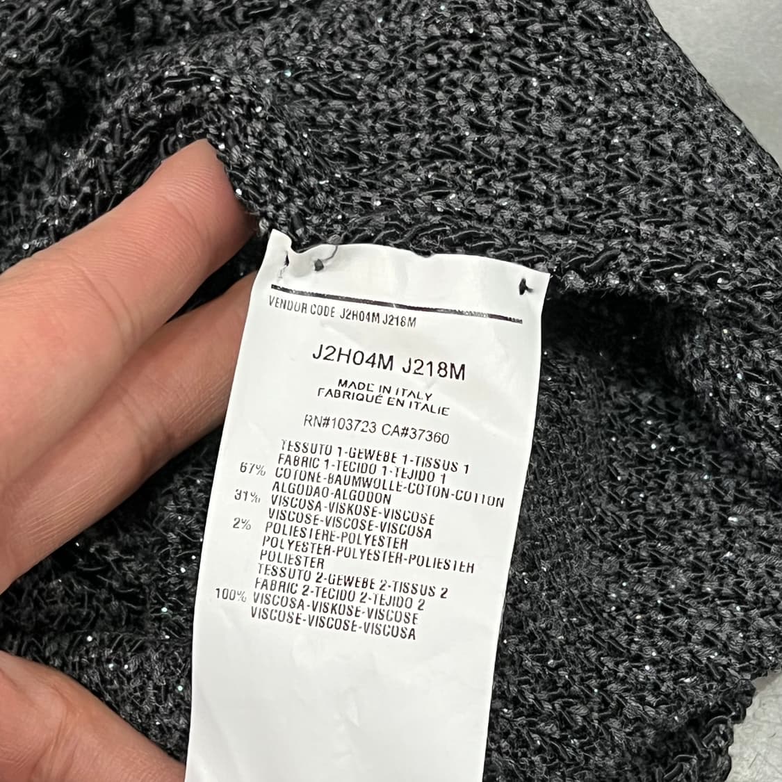  엠포리오 아르마니 배색 니트 슬리브리스 y16028 상품이미지6