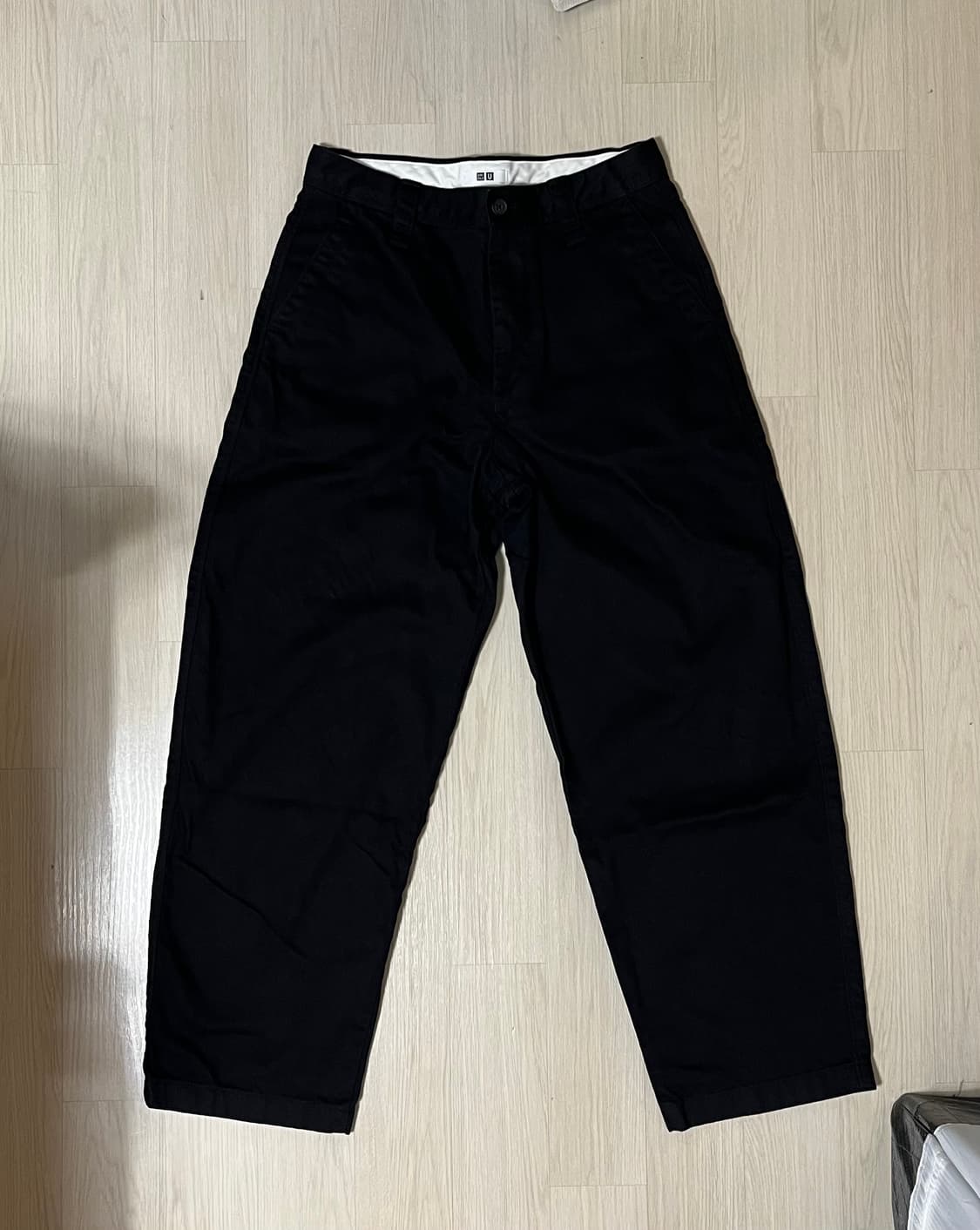 유니클로 와이드핏치노팬츠(블랙) 상품이미지1