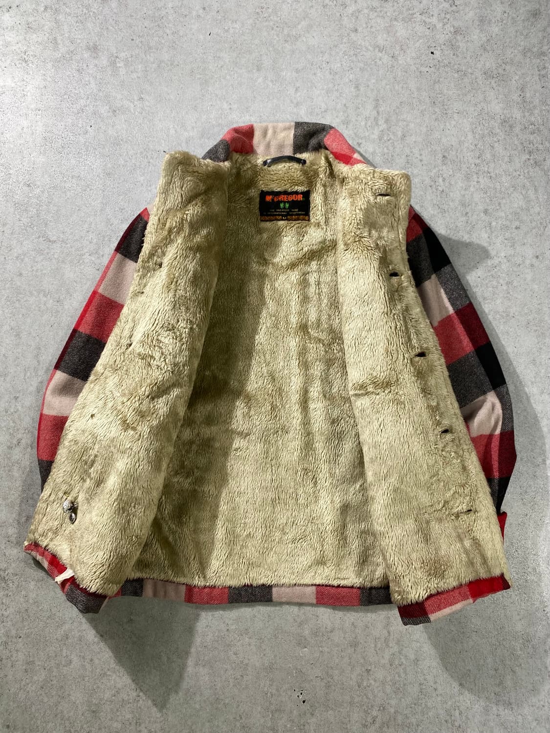[M] Mcgregor 맥그리거 빈티지 시어링 울 체크 자켓 상품이미지8