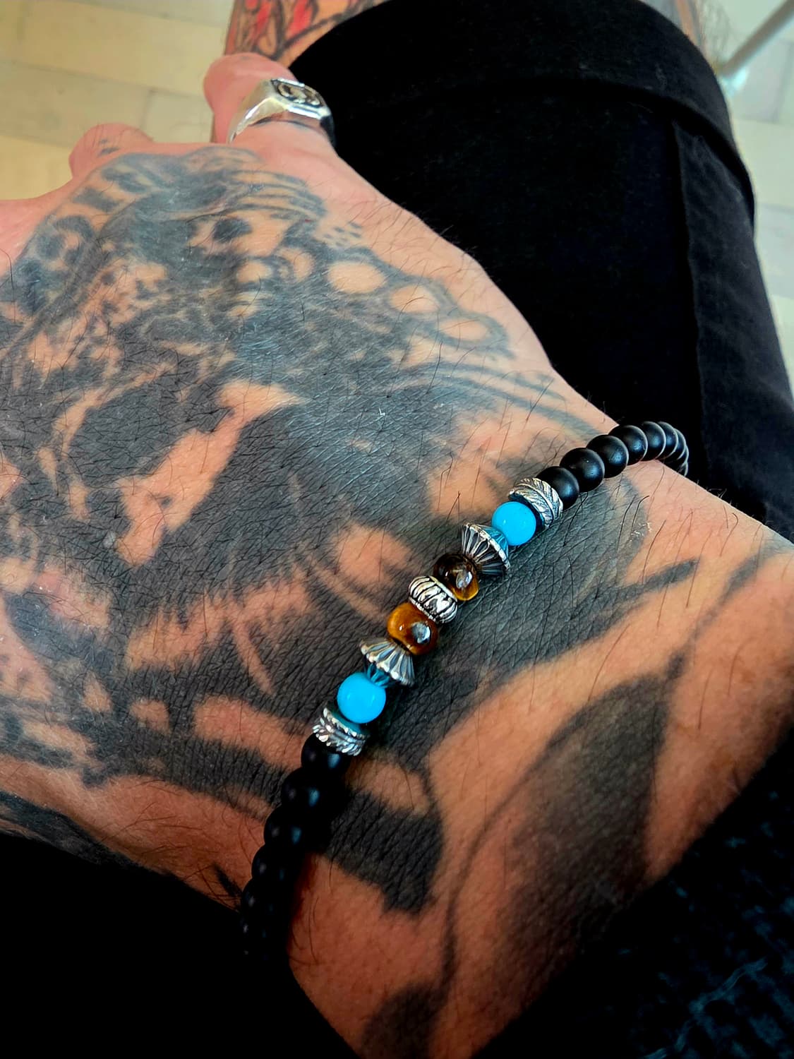 3Cross  silver925 onxys 3 point bracelet 상품이미지3