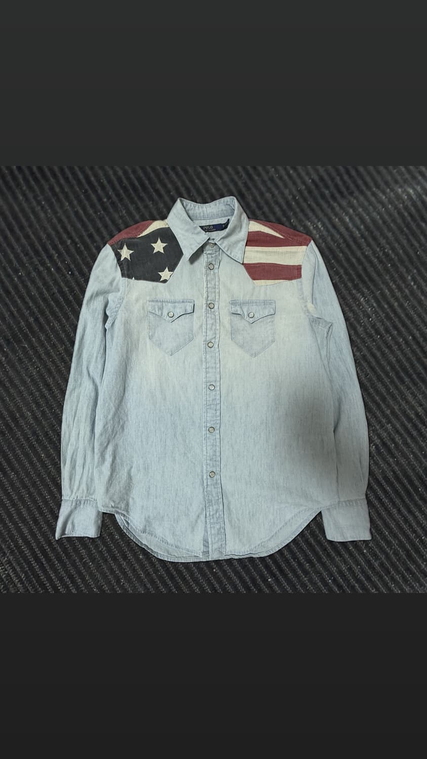 폴로 랄프로렌 성조기 데님 웨스턴셔츠 상품이미지2