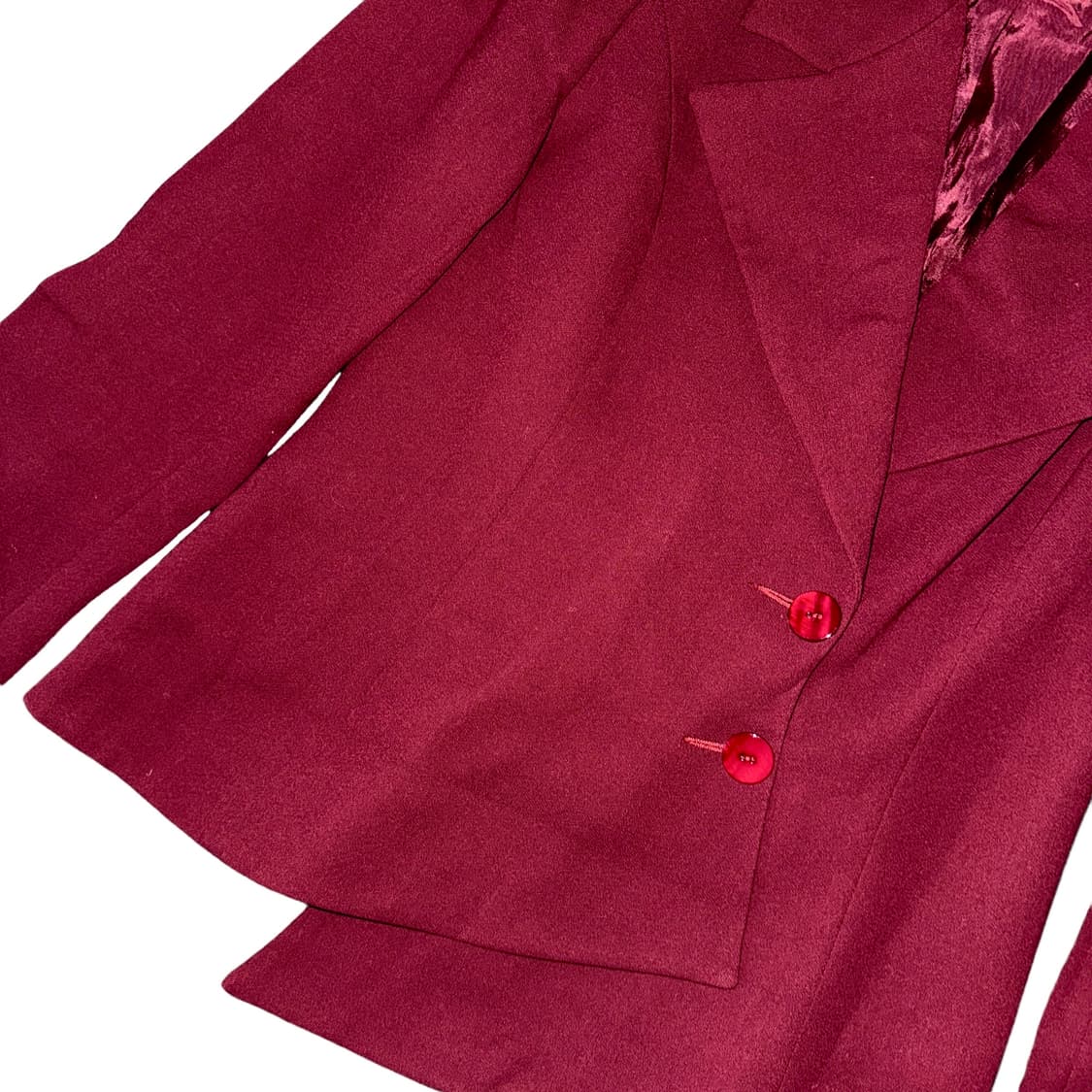 Burgundy Red Draping Jacket 상품이미지5